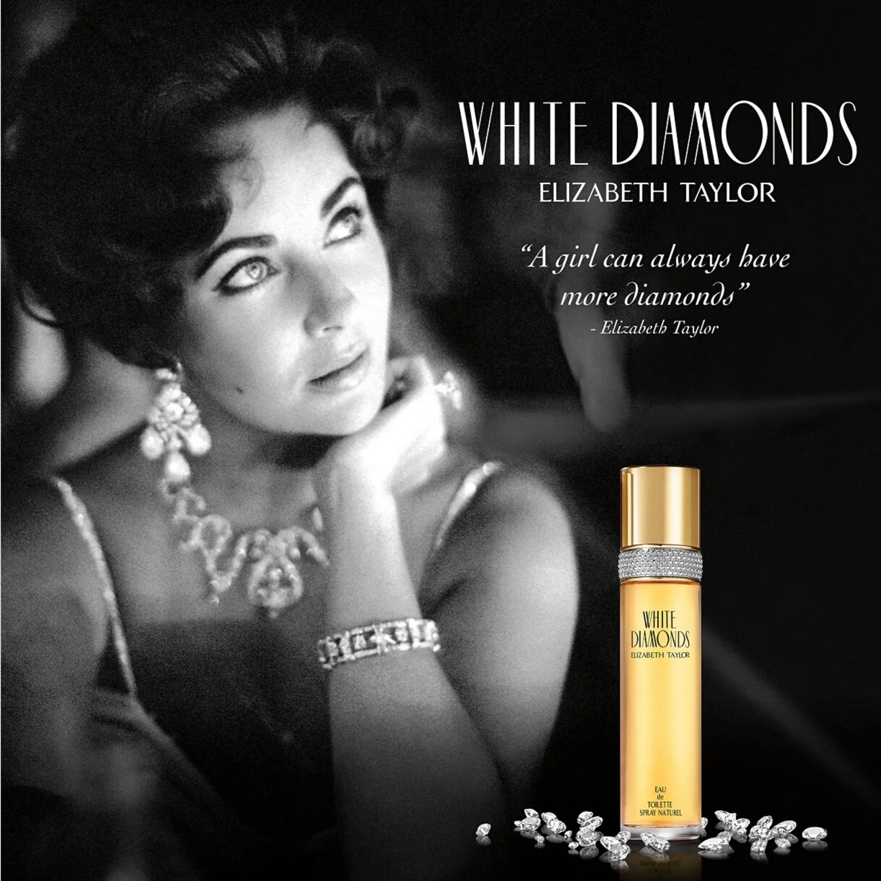 Elizabeth Taylor White Diamonds Eau de Toilette for Women – Timeless & Elegant Fragrance | 3.3 oz